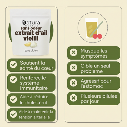 Extrait d’ail vieilli, 7500 mg, inodore