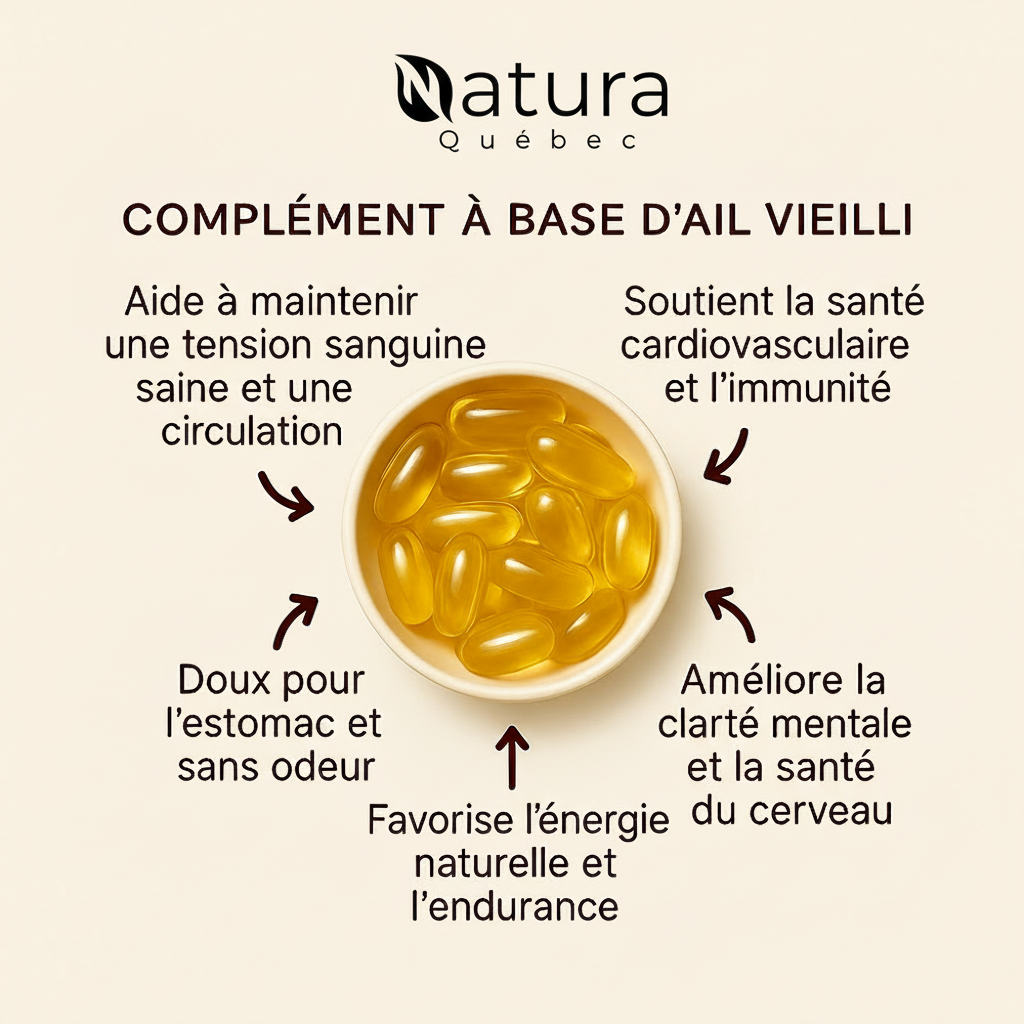 Extrait d’ail vieilli, 7500 mg, inodore