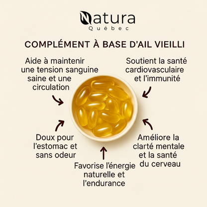 Extrait d’ail vieilli, 7500 mg, inodore